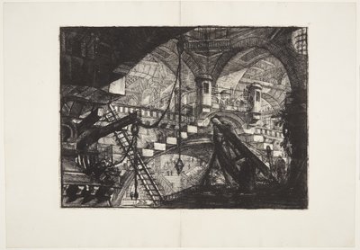 De boog met een schelpmotief door Giovanni Battista Piranesi