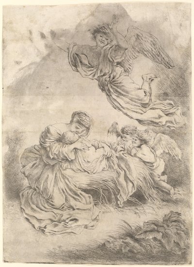 De Madonna en Kind door Giovanni Benedetto Castiglione