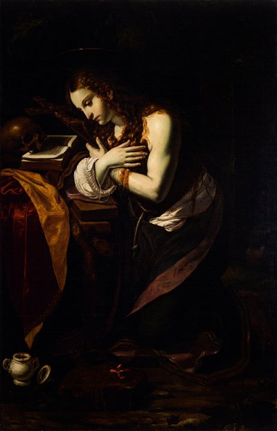 De berouwvolle Maria Magdalena, 1625-1630 door Giovanni Francesco Guerrieri