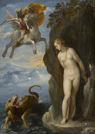 Perseus redt Andromeda door Giuseppe Cesari