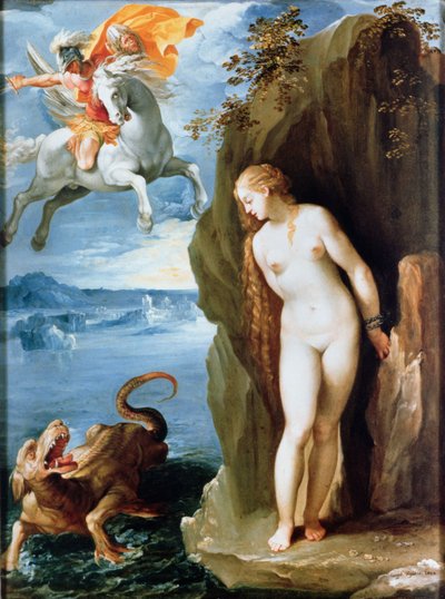 Perseus redt Andromeda door Giuseppe Cesari