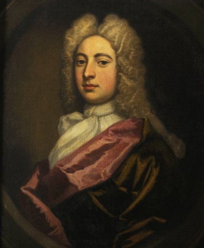 Portret van een heer door Godfrey follower of Kneller