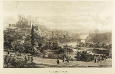 Uitzicht op Tiflis, 1830s door Gottfried or Godefroy Engelmann