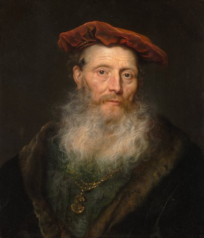 Baardman met een fluwelen muts, 1645 door Govaert Flinck