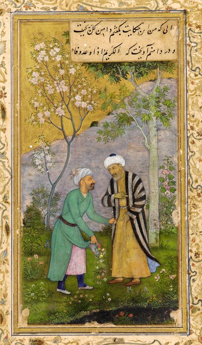 Saadi in een rozentuin, 1645 door Govardhan