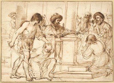 Damon en Pythias door Guercino