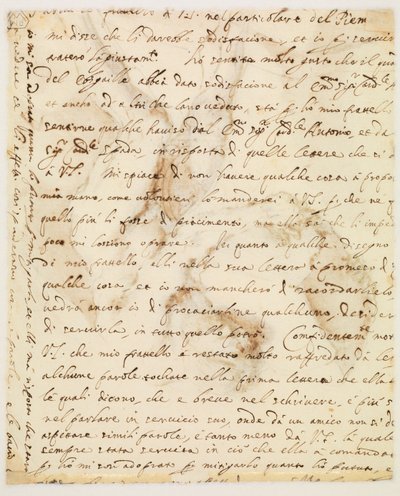 Manuscriptbrief door Guercino