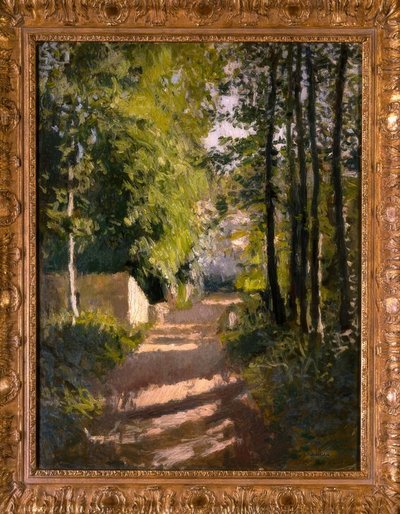 Boslaan in Normandië door Gustave Caillebotte