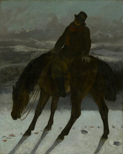 Jager te paard door Gustave Courbet