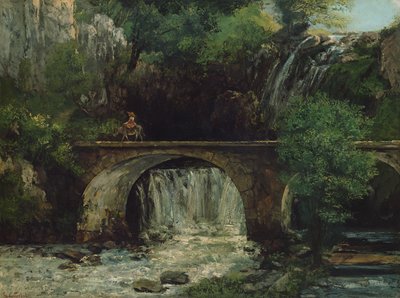 Landschap met brug door Gustave Courbet