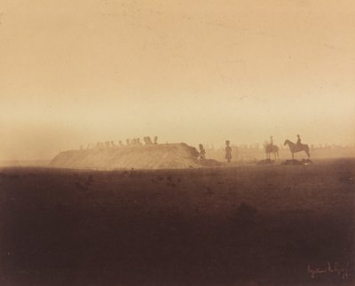 Cavalerie Manoeuvres, Kamp de Châlons door Gustave Le Gray