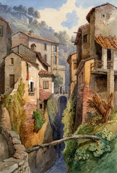 Lucca, Toscane, Italië, 1850 door Gustavo Witting