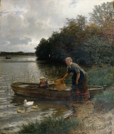 Idylle bij Wolgastsee door Hans Gude