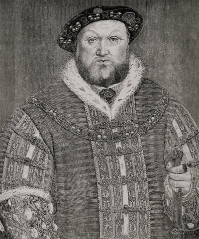 Hendrik VIII (1491-1547) door Hans Holbein der Jüngere