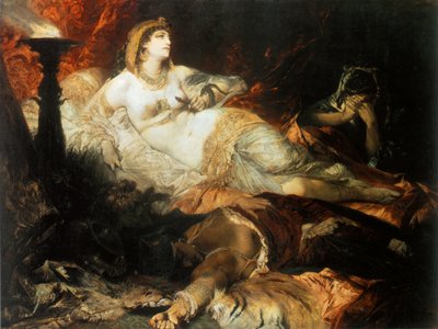 De dood van Cleopatra, 1875 door Hans Makart