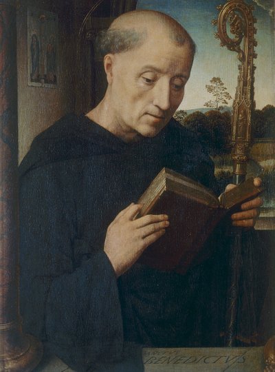 Sint Benedictus, 1487 door Hans Memling