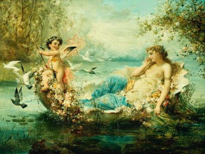 Venus en Cupido door Hans Zatzka