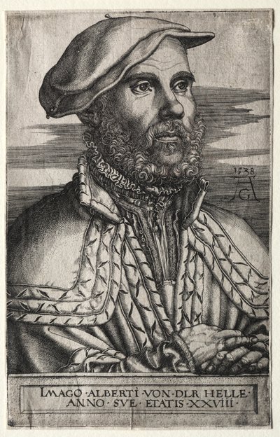 Albert van der Helle, 1538 door Heinrich Aldegrever