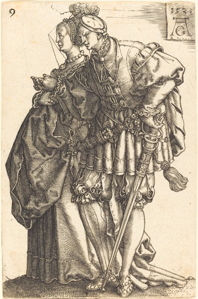 Grote Bruiloftsdansers, 1538 door Heinrich Aldegrever