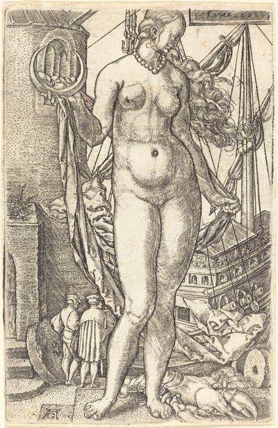 Luna, 1533 door Heinrich Aldegrever