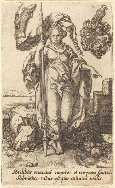 Matigheid, 1552 door Heinrich Aldegrever