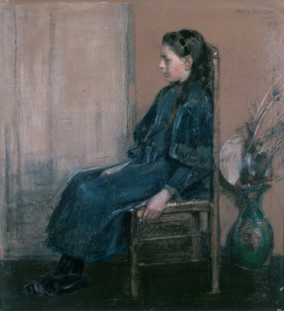 Portret van de dochter van de kunstenaar, Lillian door Helen Walton