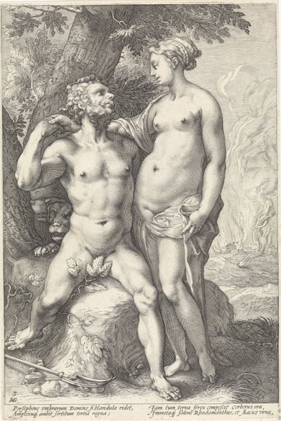 Pluto en Proserpina (Godenparen) door Hendrick Goltzius