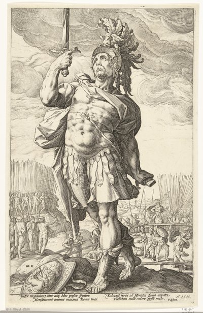 Publius Horatius door Hendrick Goltzius