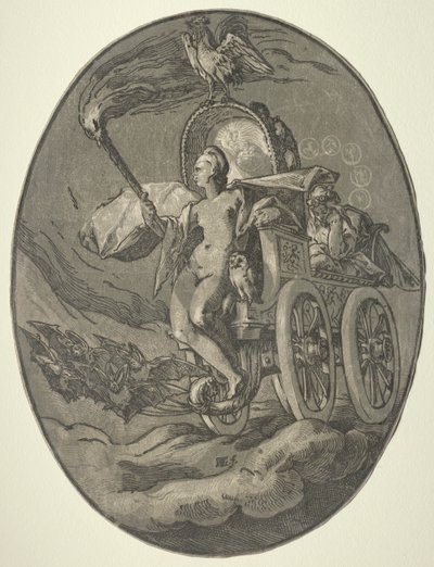 Zeven Godheden: Nox (Nacht) door Hendrick Goltzius