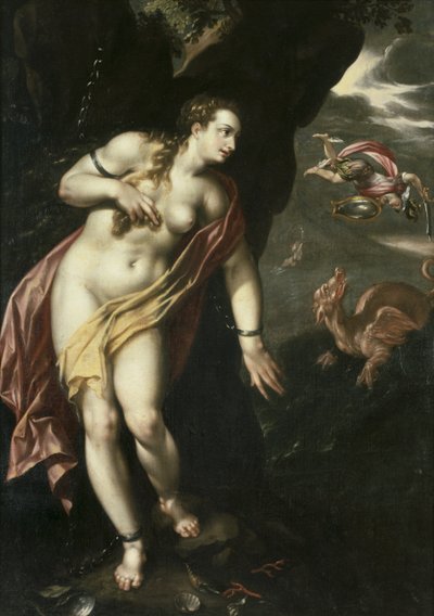 Perseus en Andromeda, ca. 1600 door Hendrick de Clerck