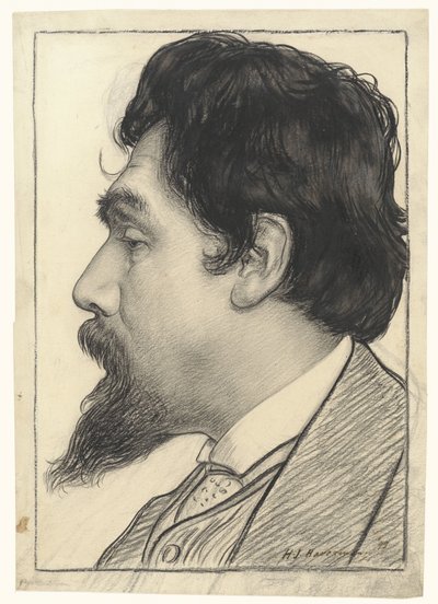 Portret van Jan Toorop door Hendrik Johannes Haverman