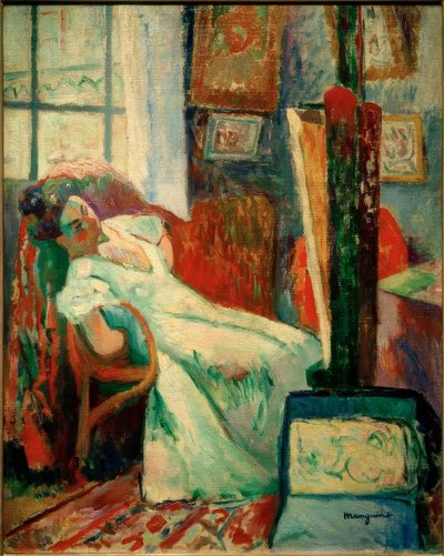 De rust van het model (Jeanne) door Henri Charles Manguin