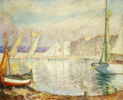 De haven van Saint Tropez, 1906 door Henri Lebasque