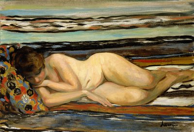 Naakte vrouw die slaapt; Nu Allongé door Henri Lebasque