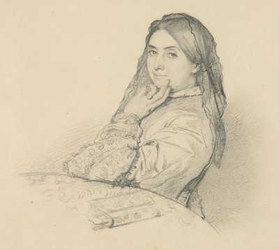 Portret van zijn moeder, 1851 door Henri Lehmann