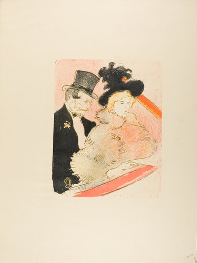 Bij het concert door Henri de Toulouse Lautrec