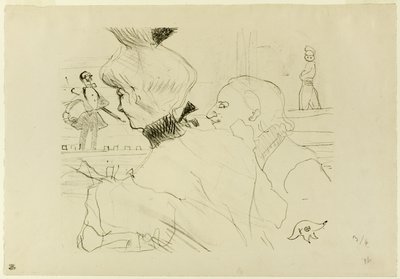 Koppel in een café-concert door Henri de Toulouse Lautrec