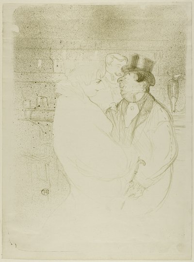 Ida Heath aan de bar door Henri de Toulouse Lautrec