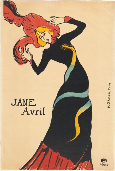 Jane Avril door Henri de Toulouse Lautrec