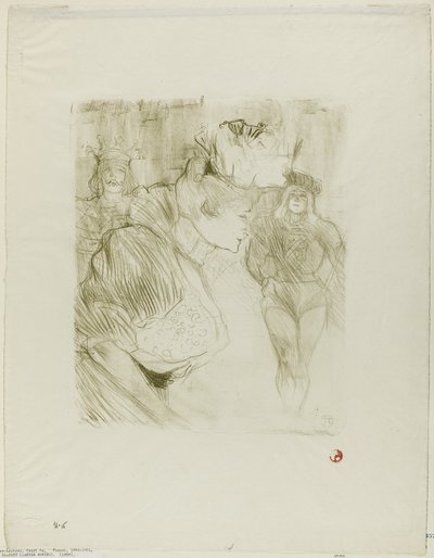 Lener die een buiging maakt door Henri de Toulouse Lautrec