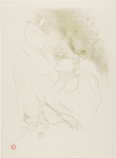 Mademoiselle Lender en Baron door Henri de Toulouse Lautrec