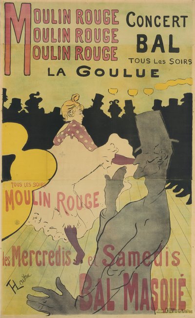 Moulin Rouge, La Goulue door Henri de Toulouse Lautrec