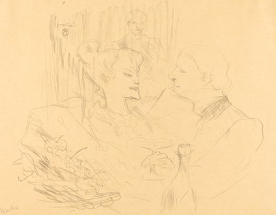 Avondmaal in Londen door Henri de Toulouse Lautrec