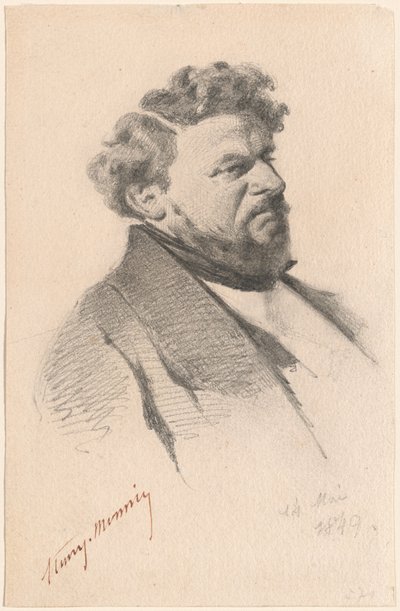 Portret van een Man door Henry Bonaventure Monnier