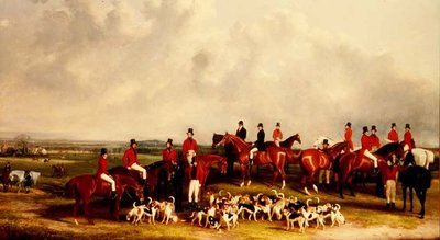 De Ontmoeting van de Buck Hounds, c.1845 door Henry Calvert