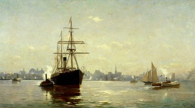 De haven van New York door Henry Chase