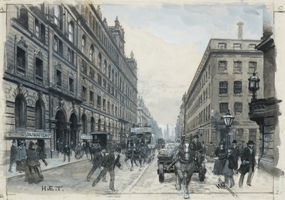 Portland Street Magazijnen door Henry Edward Tidmarsh