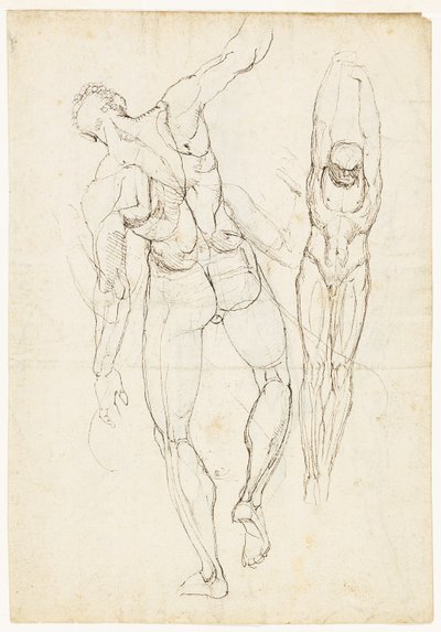 Figurenstudies (recto en verso) door Johann Heinrich Füssli