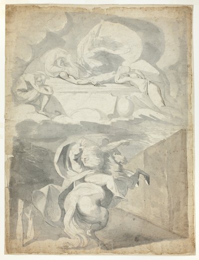 Odin in de Onderwereld door Johann Heinrich Füssli