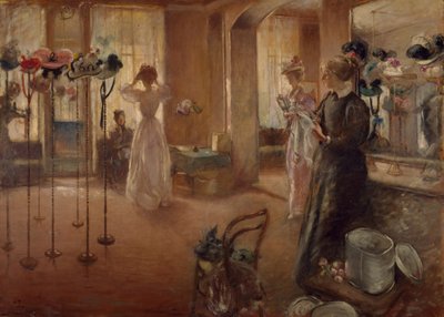 De hoedenwinkel, 1892 door Henry Tonks